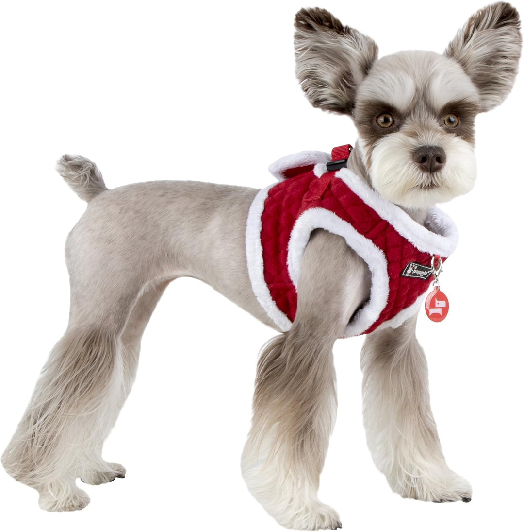 Puppia Weihnachtsgeschirr - Weiches Westengeschirr für Weihnachten -Geschirr für kleine und mittelgr