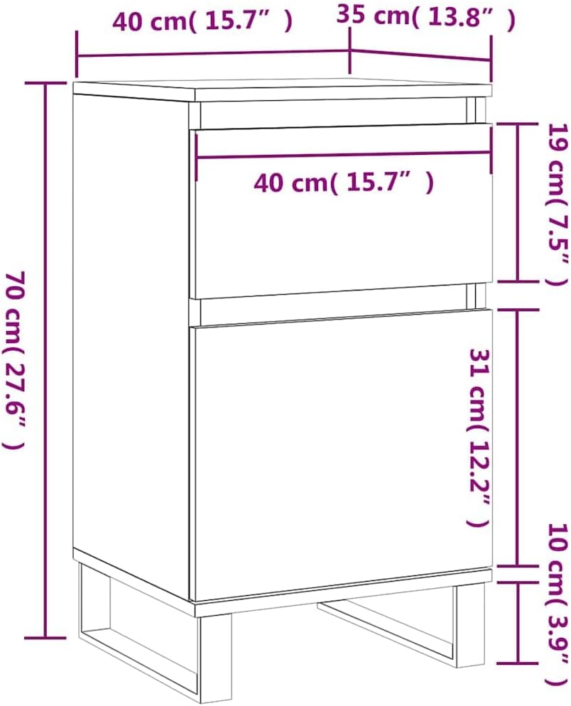 vidaXL Sideboard 2 STK., Kommode mit viel Stauraum, Mehrzweckschrank Anrichte für Wohnzimmer, Schran