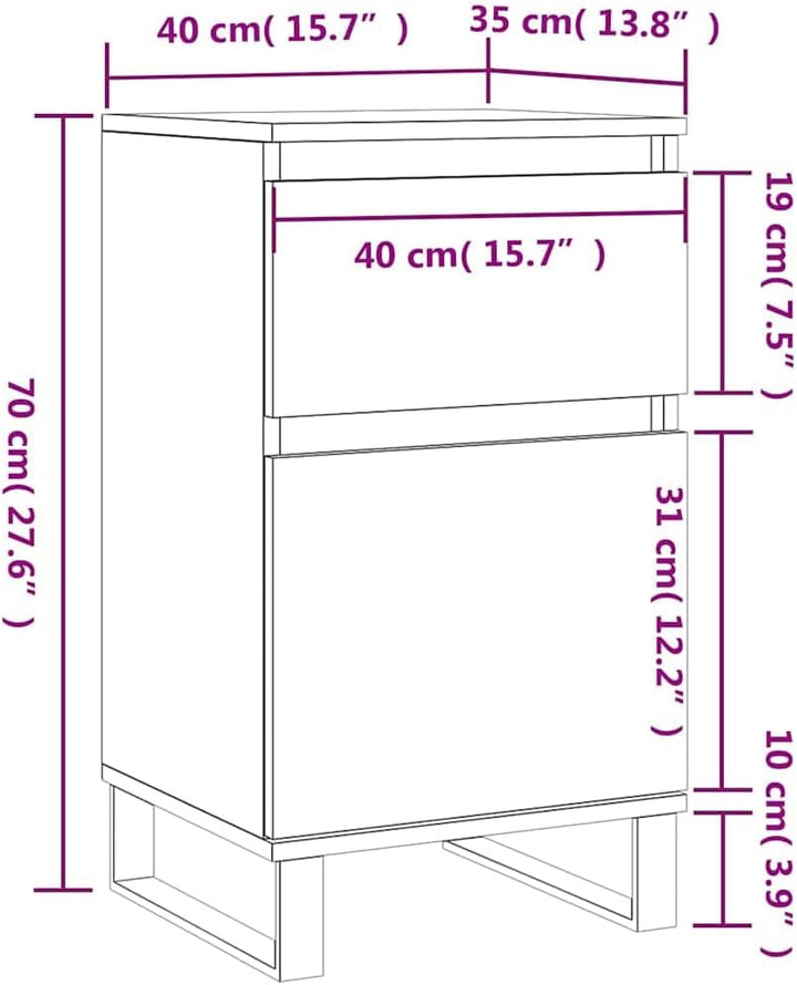 vidaXL Sideboard 2 STK., Kommode mit viel Stauraum, Mehrzweckschrank Anrichte für Wohnzimmer, Schran