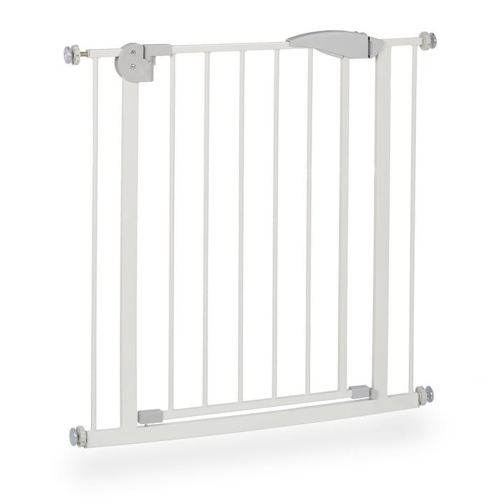 Relaxdays Türgitter zum Klemmen, Breite 75-84 cm, ohne Bohren, Einhandbedienung, Auto-Close, 90° Sto