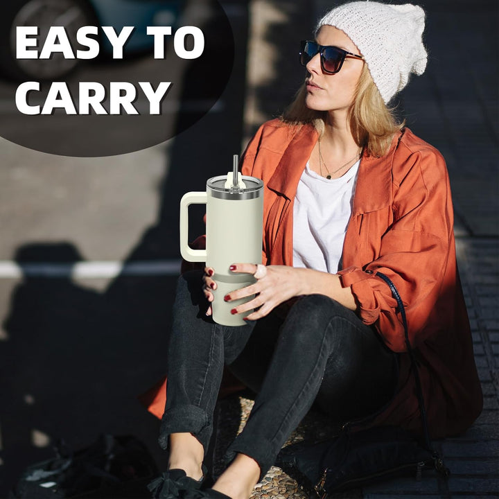 WATERSY 40oz Kaffeebecher to Go Thermobecher Doppelwandiger Edelstahl Vakuum Auslaufsicher Trinkbech