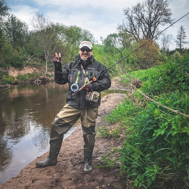 Kylebooker Fliegenfischen Waten Jacke Outdoor-Aktivitäten wasserdicht Wader Jacken für Männer und Fr