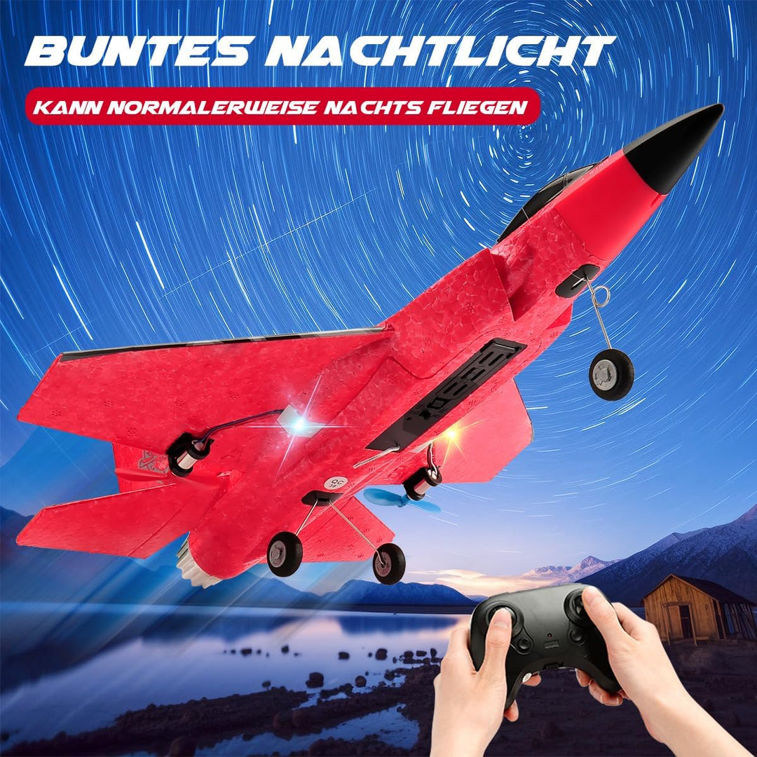 RC Flugzeug,2.4Ghz 2 Kanal F-35 Ferngesteuertes Flugzeug Kämpfer Flugzeug Spielzeug Modell mit Xpilo