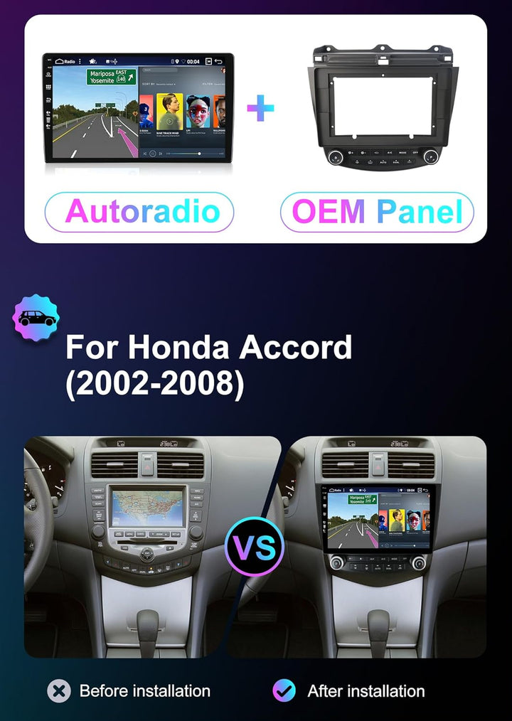 Android 14 Autoradio Octa Core 8GB+256GB mit CarPlay Android Auto DSP Kamera-10.1 Zoll IPS Touchscre