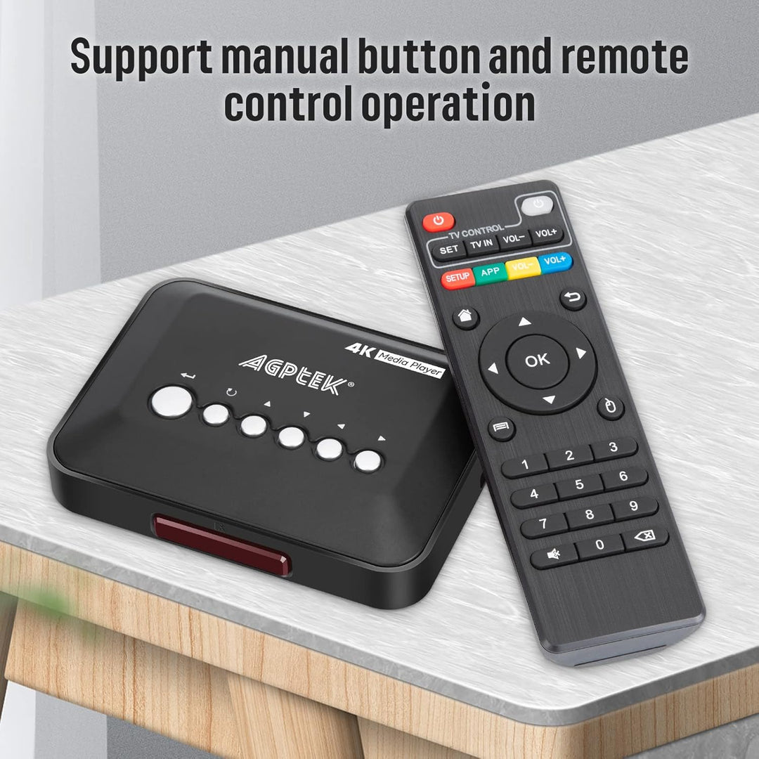 AGPTEK 1080P Full HD Digital Multi TV Mediaplayer Medienspieler Medienspieler mit Fernbedienung für