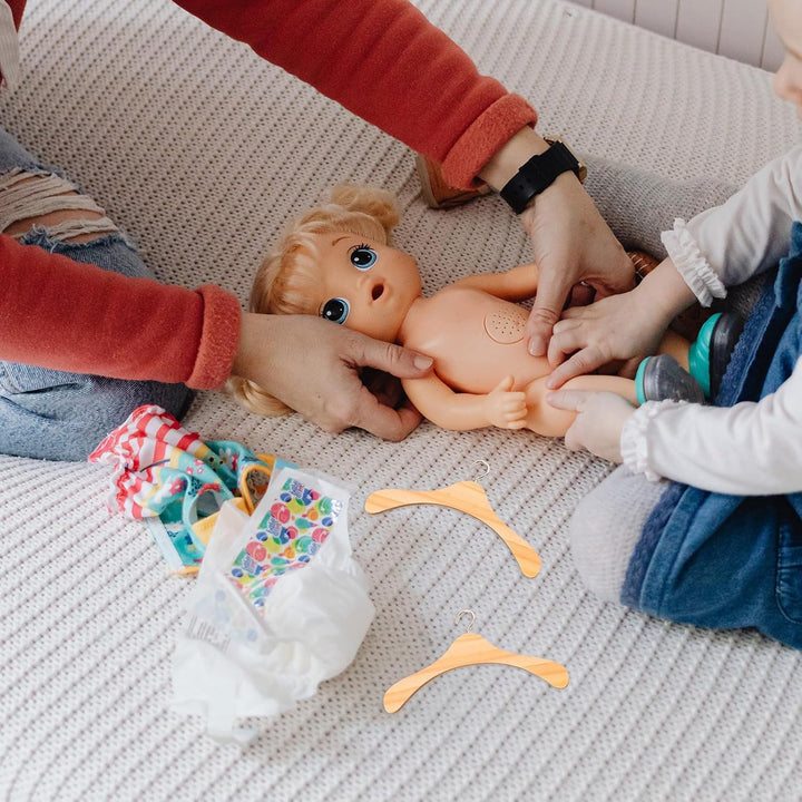 TOYANDONA 10 Stück Kleiderbügel aus Holz für Puppen, Miniatur-puppenkleiderbügel-zubehör für Bjd-Pup
