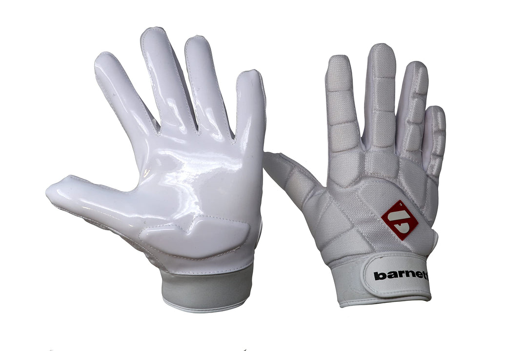 BARNETT FKG-03 Weiss, American Football Handschuhe Linebacker Profi, LB,RB,TE XXL Wess, XXL Wess