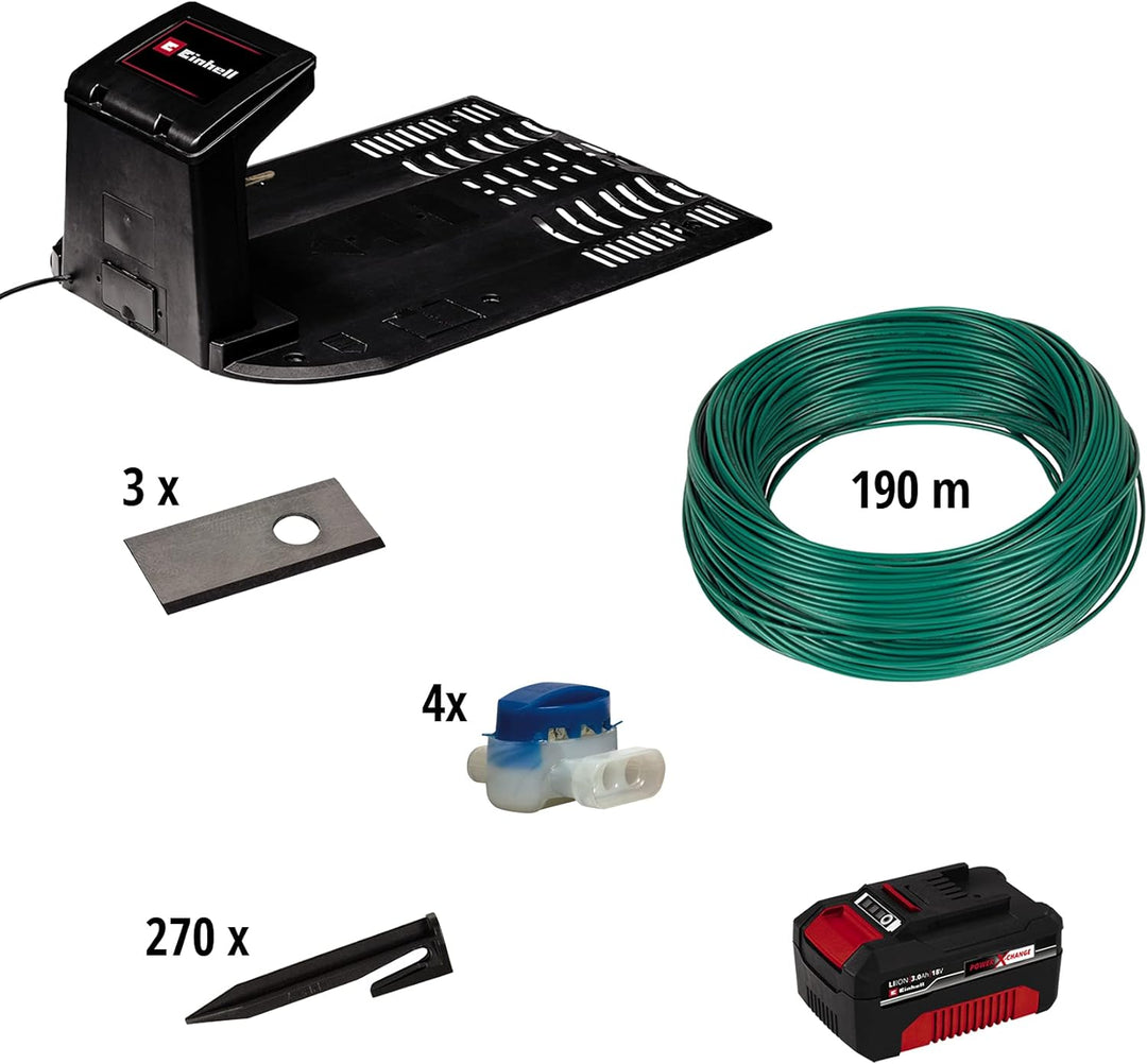 Einhell Roboter-Rasenmäher FREELEXO 900 LCD BT (Lithium-Ionen, 18 V, bis zu 900 m², Multizonenmäher,