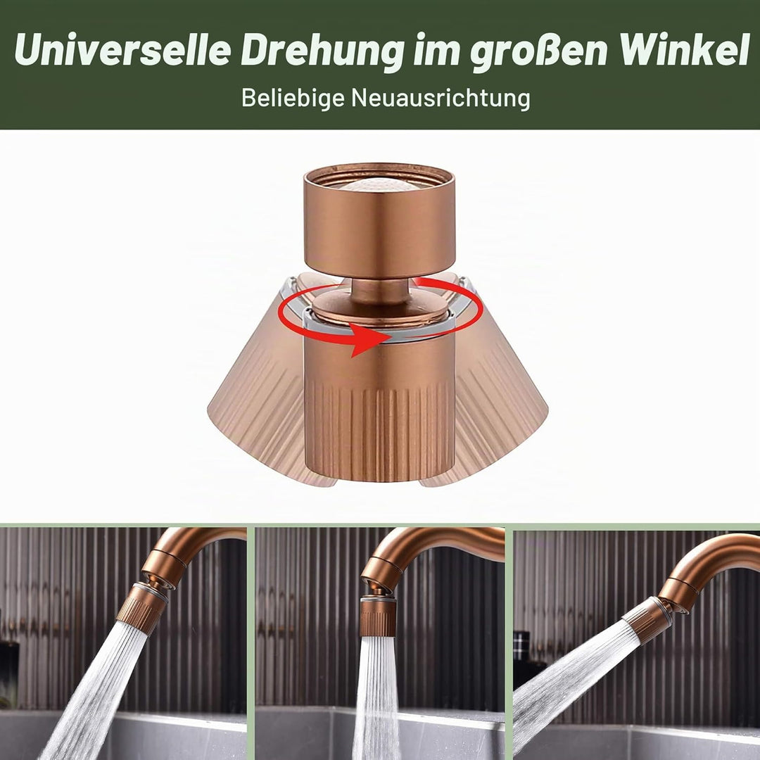 Wasserhahn Rose Gold mit Verlängerung, Strahlregler,Waschtisch Waschtisch,für Badezimmer Waschtische
