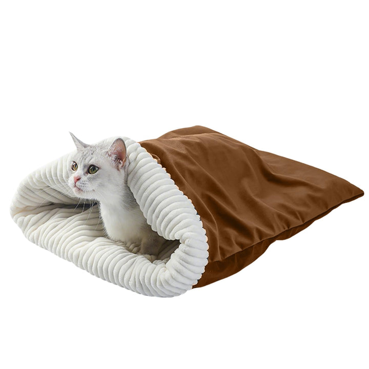 Katzenhöhle Bett - Gemütliche Kuschelhöhle Für Haustiere,Wärmender Schlafsack Winter Haustierbett Zu