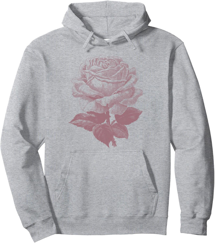 Trendy Rose Portrait Pullover Hoodie