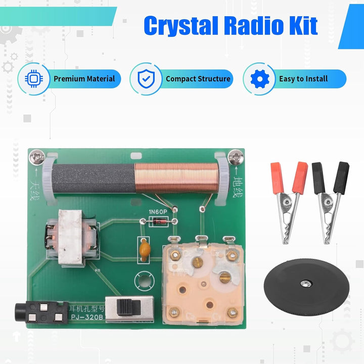 Crystal Radio Simple Electronic Circuit Board -Baugruppe Kann Funksignale Normalerweise Empfangen, N