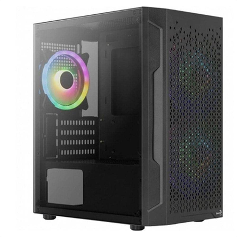 Aerocool Trinity Mini, Mini ATX Tower Case, Tempered Glass Side Panel, 1 x 12cm FRGB Fans, 2 x FRGB