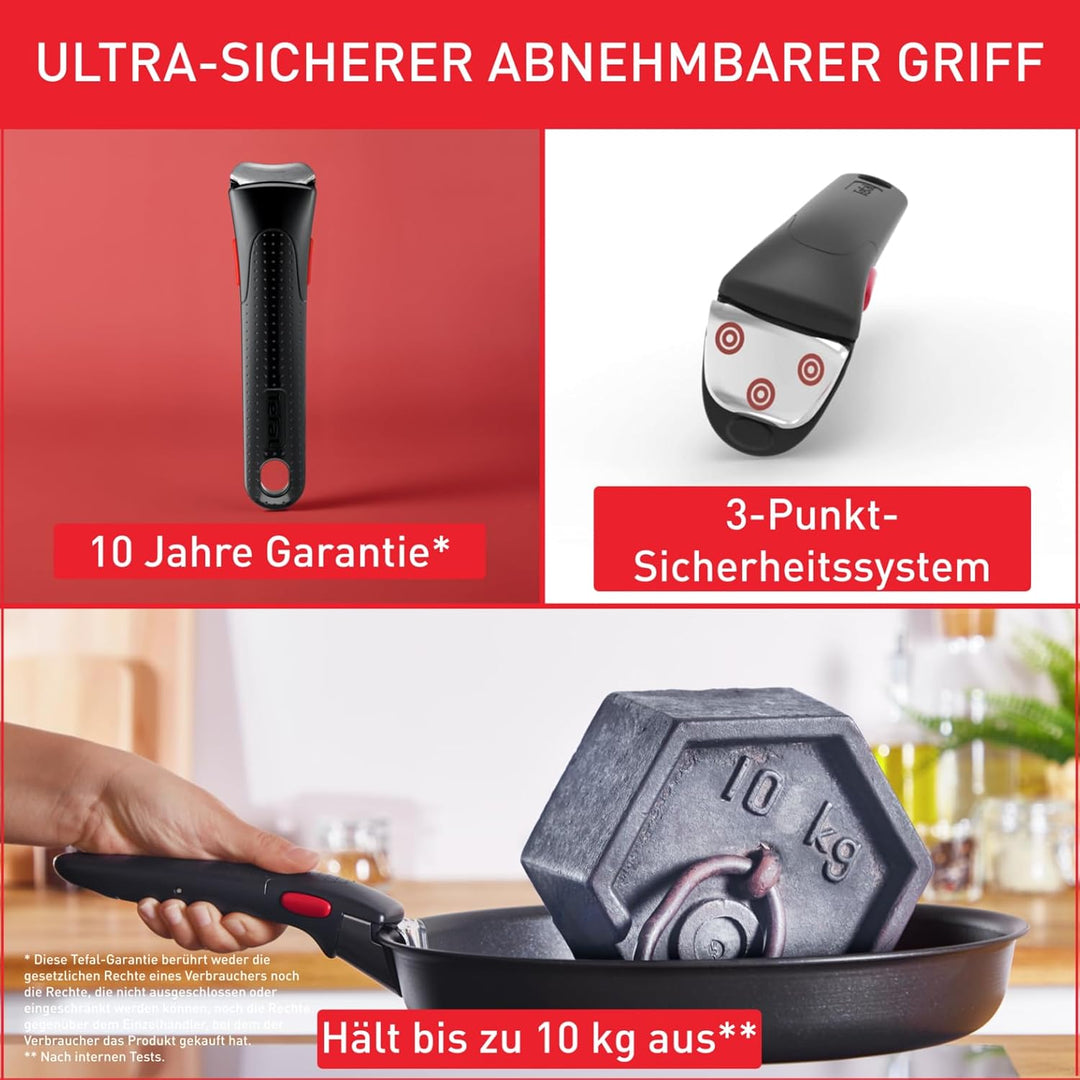 Tefal L98633 Ingenio Kunststoff-Griff | abnehmbarer Universalgriff | kompatibel mit allen Ingenio Se