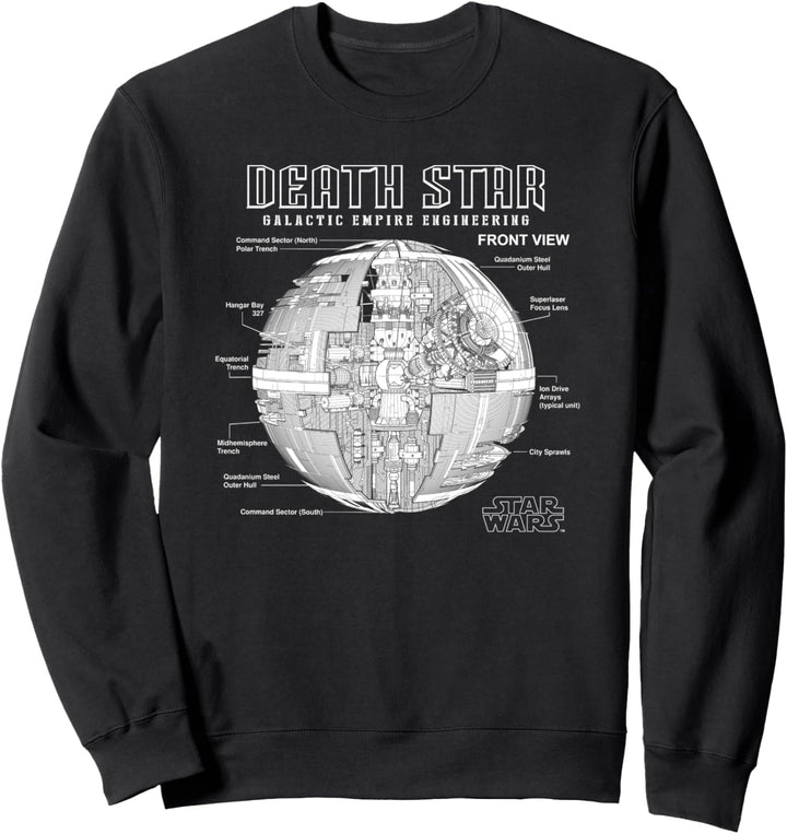 Star Wars Death Star Empire Engineering Diagram Sweatshirt