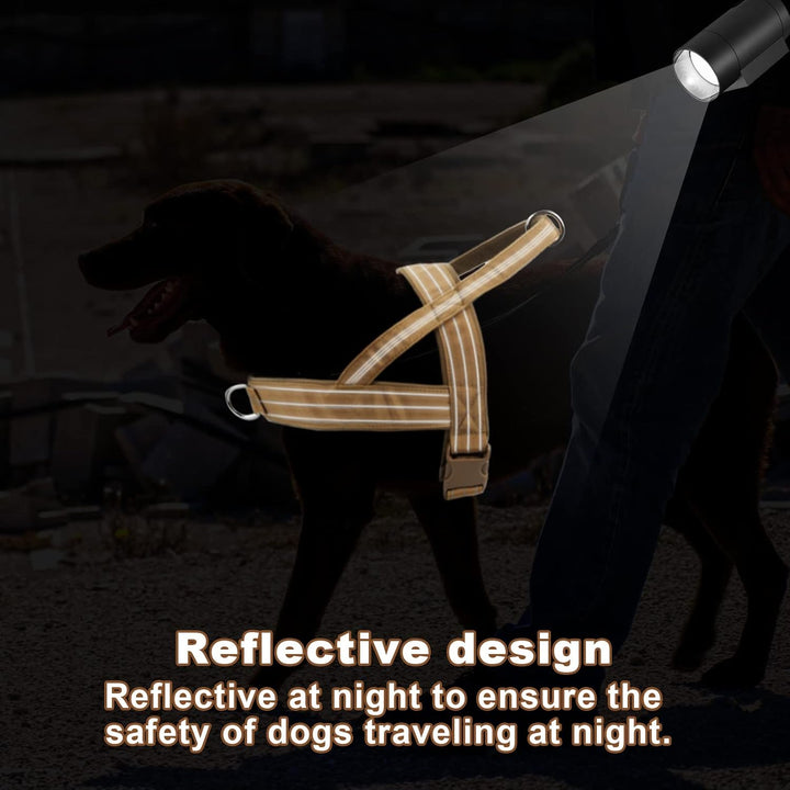 Hundegeschirr, Anti-Zug Geschirr Reflektierende Hundegeschirr für Mittlere Grosse Hunde, Verstellbar