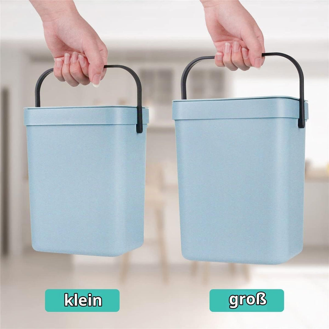 Spesh Biomülleimer Küche 2er-Set(5L+3L) Kunststoff Komposteimer Geruchsdicht Aufhängbar Abfalleimer