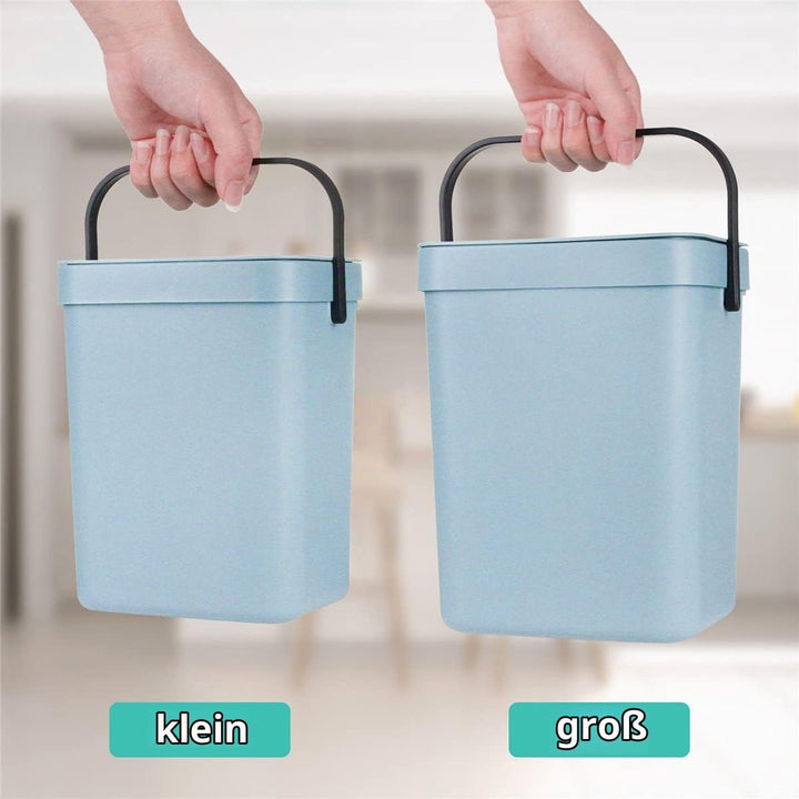 Spesh Biomülleimer Küche 2er-Set(5L+3L) Kunststoff Komposteimer Geruchsdicht Aufhängbar Abfalleimer