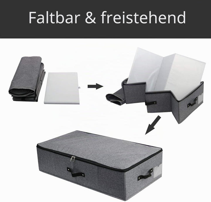 iwill CREATE PRO 75 * 38 * 18 cm, Starre Aufbewahrungsbehälter für Kleidungsstücke unter dem Bett, z