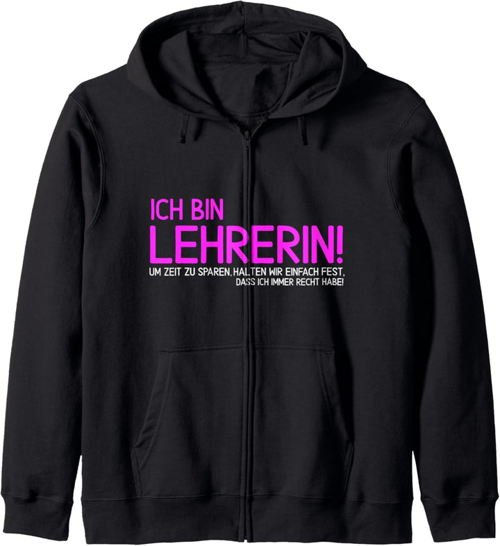 Lustiger Spruch Klassenlehrerin Geschenkidee Lehrerin Kapuzenjacke
