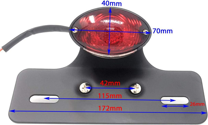 Motorrad Brems & Rücklicht LED für Retro Vintage Massgefertigt Projekt