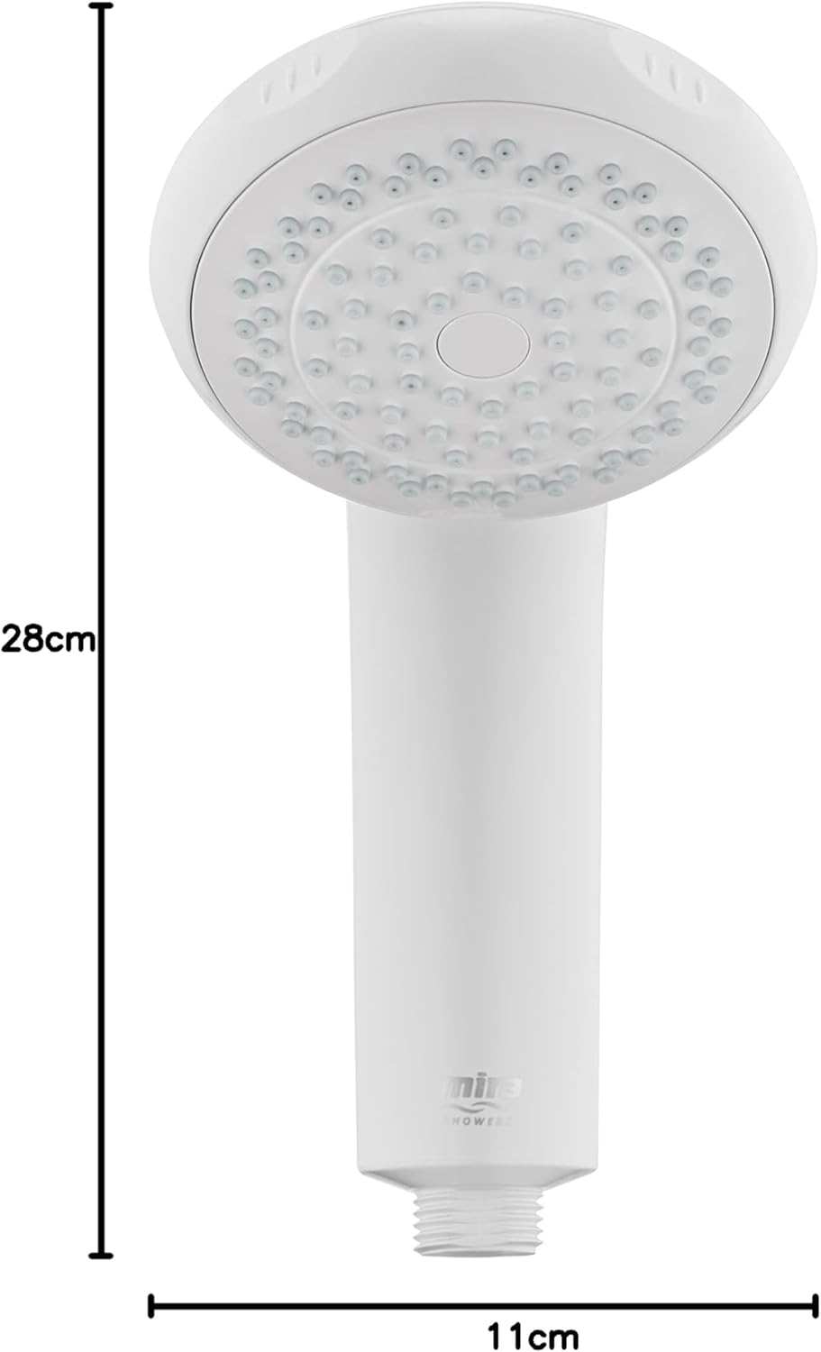 Mira 2.1605.177 Logic Duschkopf mit vier Strahlen, Weiss, 2.1605.177, Weiss