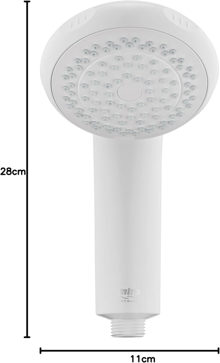 Mira 2.1605.177 Logic Duschkopf mit vier Strahlen, Weiss, 2.1605.177, Weiss