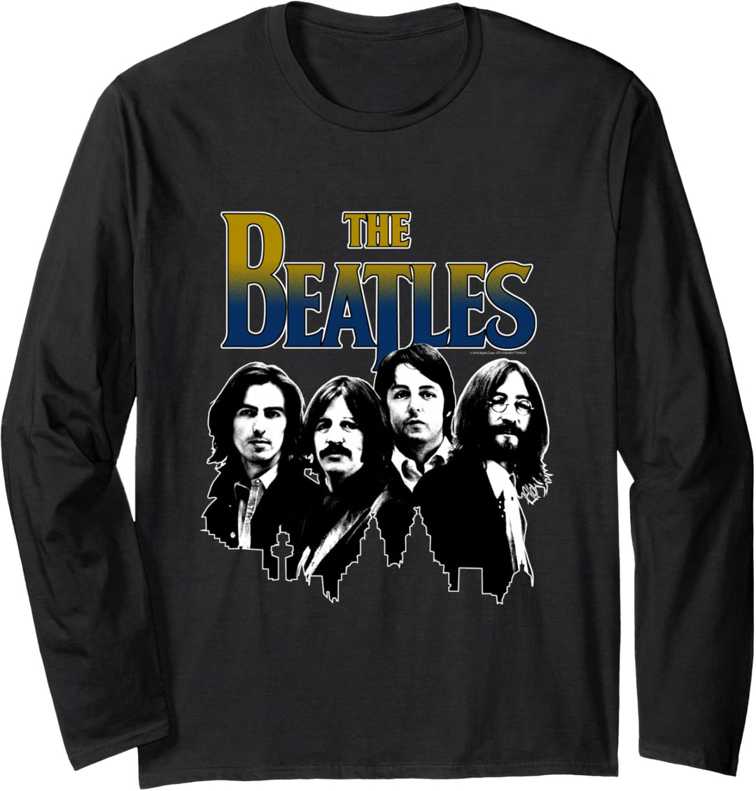 The Beatles Skyline, Schwarz und Weiss Langarmshirt