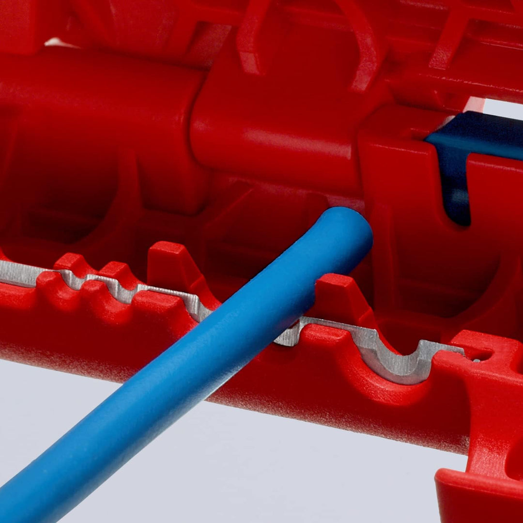 Knipex ErgoStrip® Universal-Abmantelungswerkzeug für Rechtshänder 135 mm 16 95 01 SB Rechts-Händer,