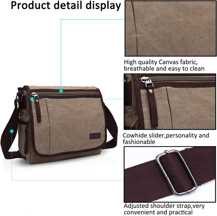 FANDARE Einfache Umhängetasche für Männer, Handel, Reisen, Postman, Schulter, Crossbody Tasche, gros