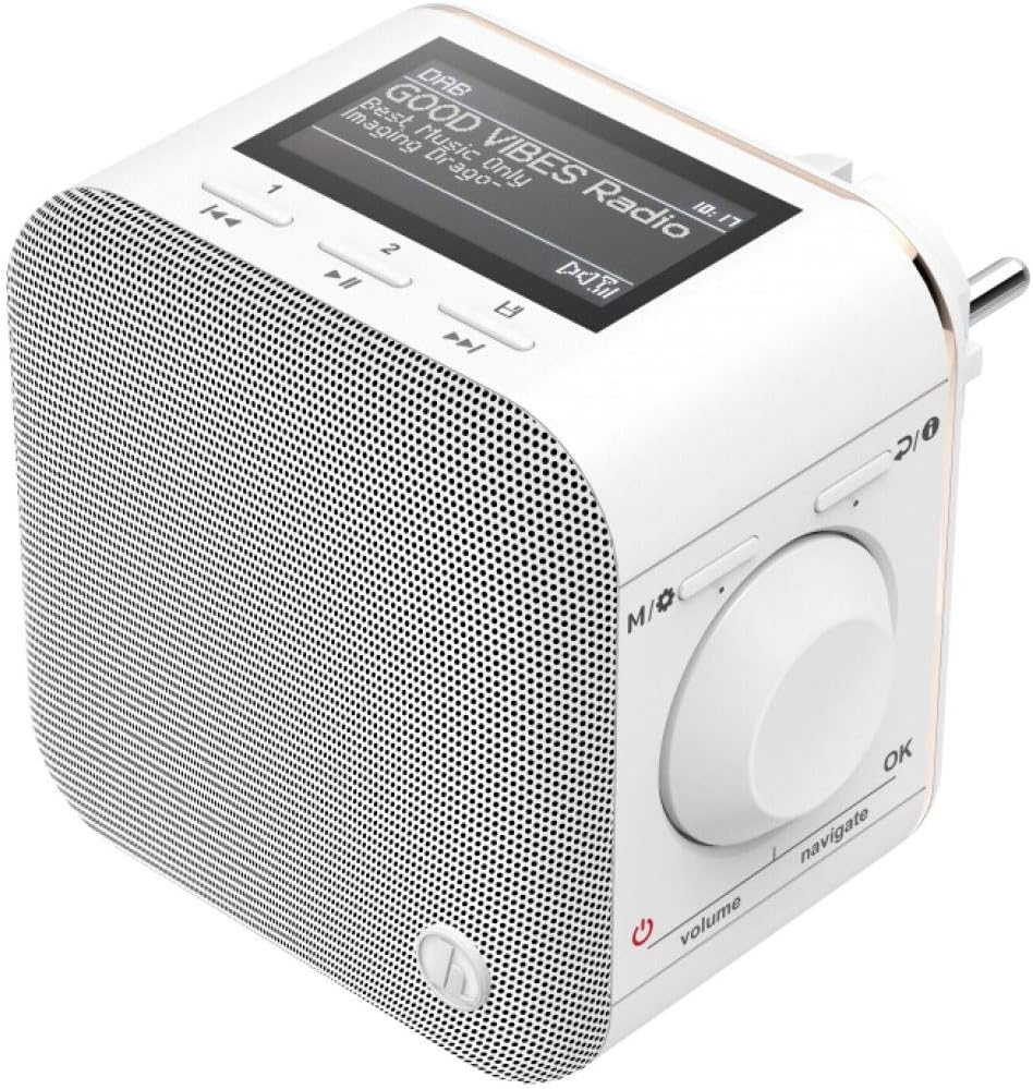 Hama Steckdosenradio DAB+/DAB Digitalradio klein(Plug in Radio mit DAB/DAB Plus/FM/Bluetooth/AUX in