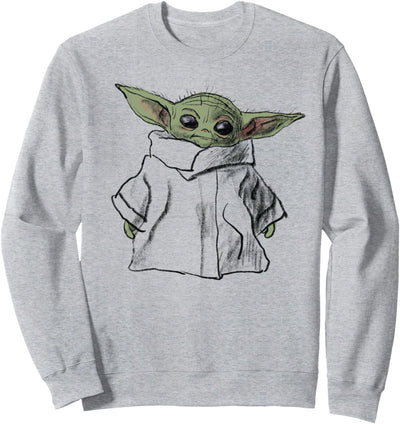 Star Wars The Mandalorian Grogu Zeichnung Sweatshirt
