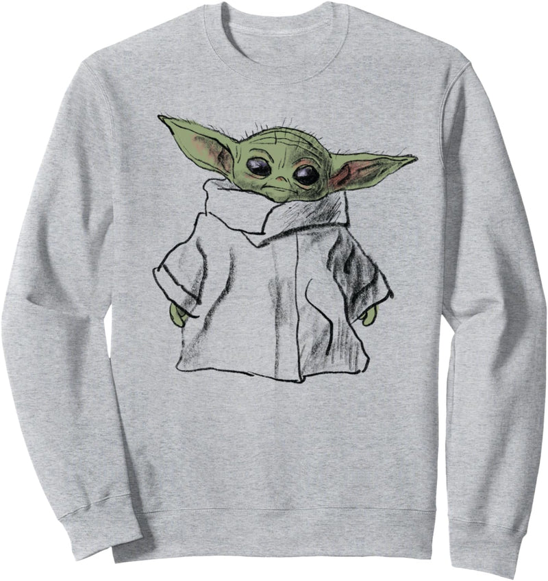 Star Wars The Mandalorian Grogu Zeichnung Sweatshirt