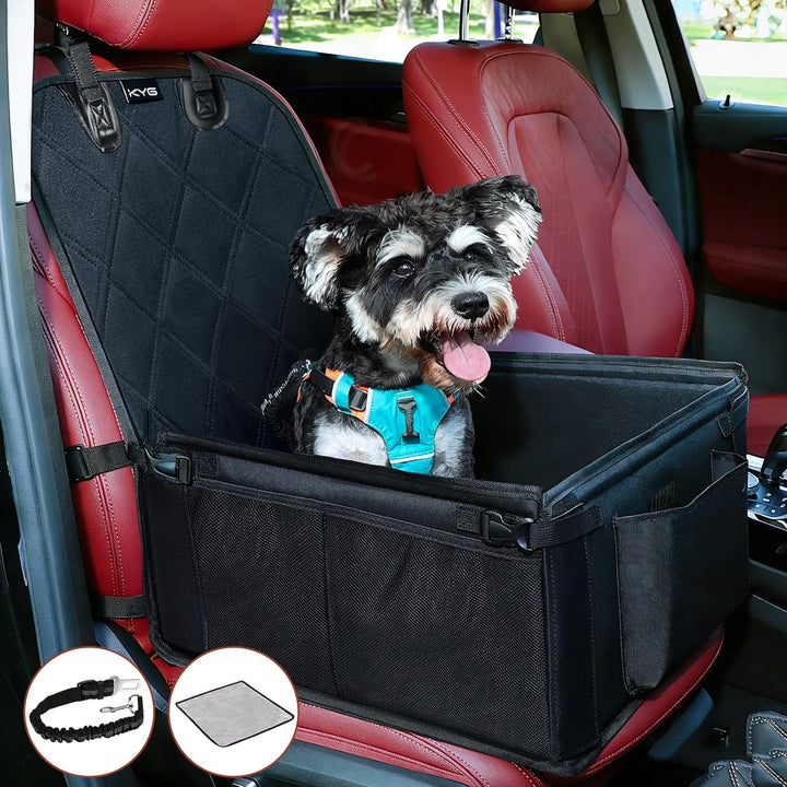 KYG Hundeautositz - Besonders Stabil, Wasserdicht, rutschfest &amp; Kratzfest für Kleine Hunde - Für Bei