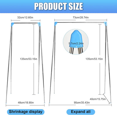 Roadtime Tragbarer Reise Kleiderständer, 13-28 Zoll Einziehbarer Wäscheständer, Zusammenklappbarer B