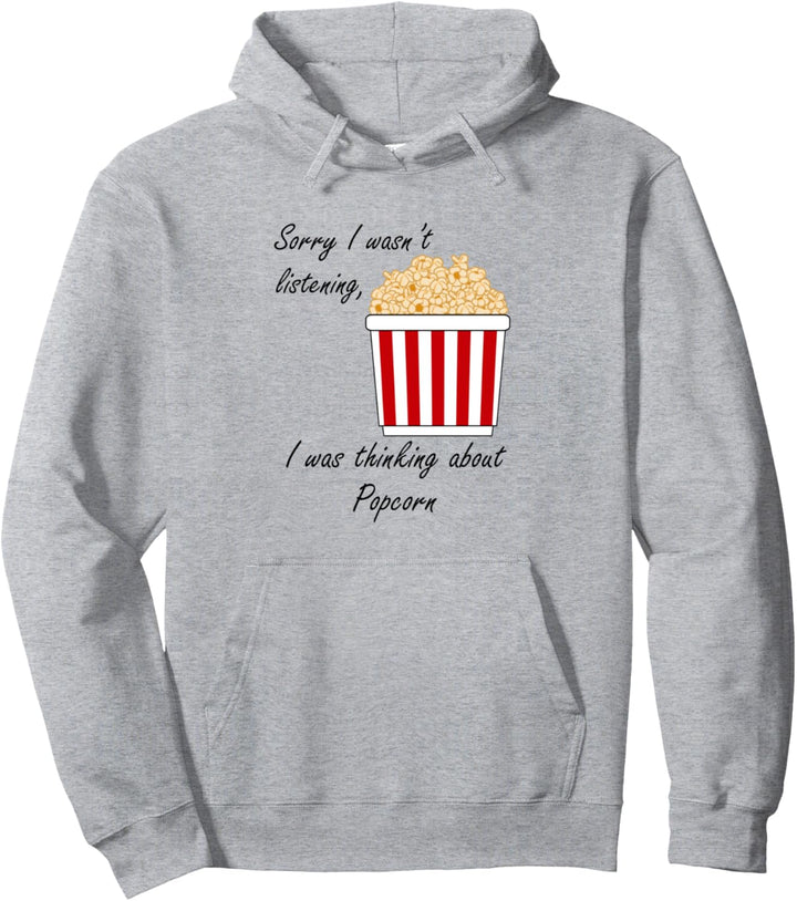 Ironischer Spruch Über Popcorn und Filme nachdenken Pullover Hoodie