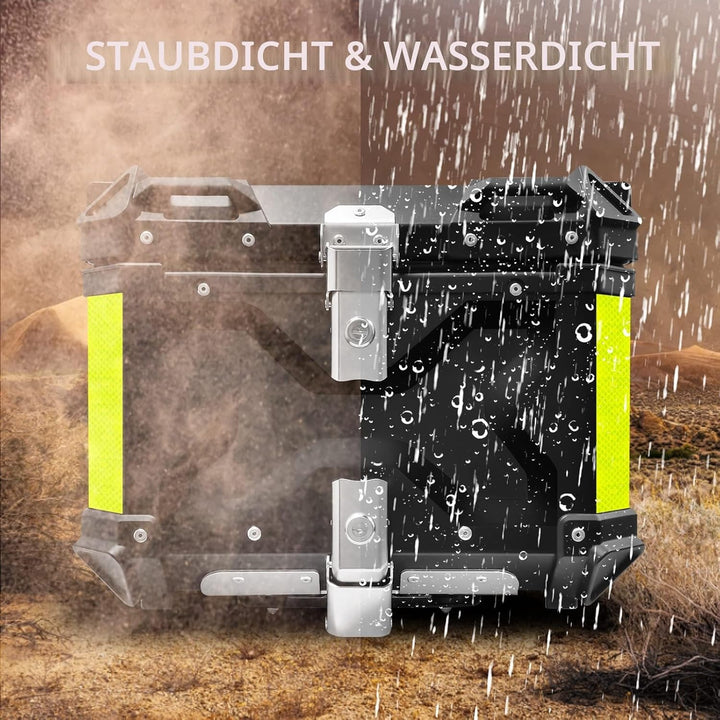 VOKKA Topcase Motorrad, 45L Wasserdicht Topcase für Roller, für Lagerung Helm, Motorradkoffer mit Si