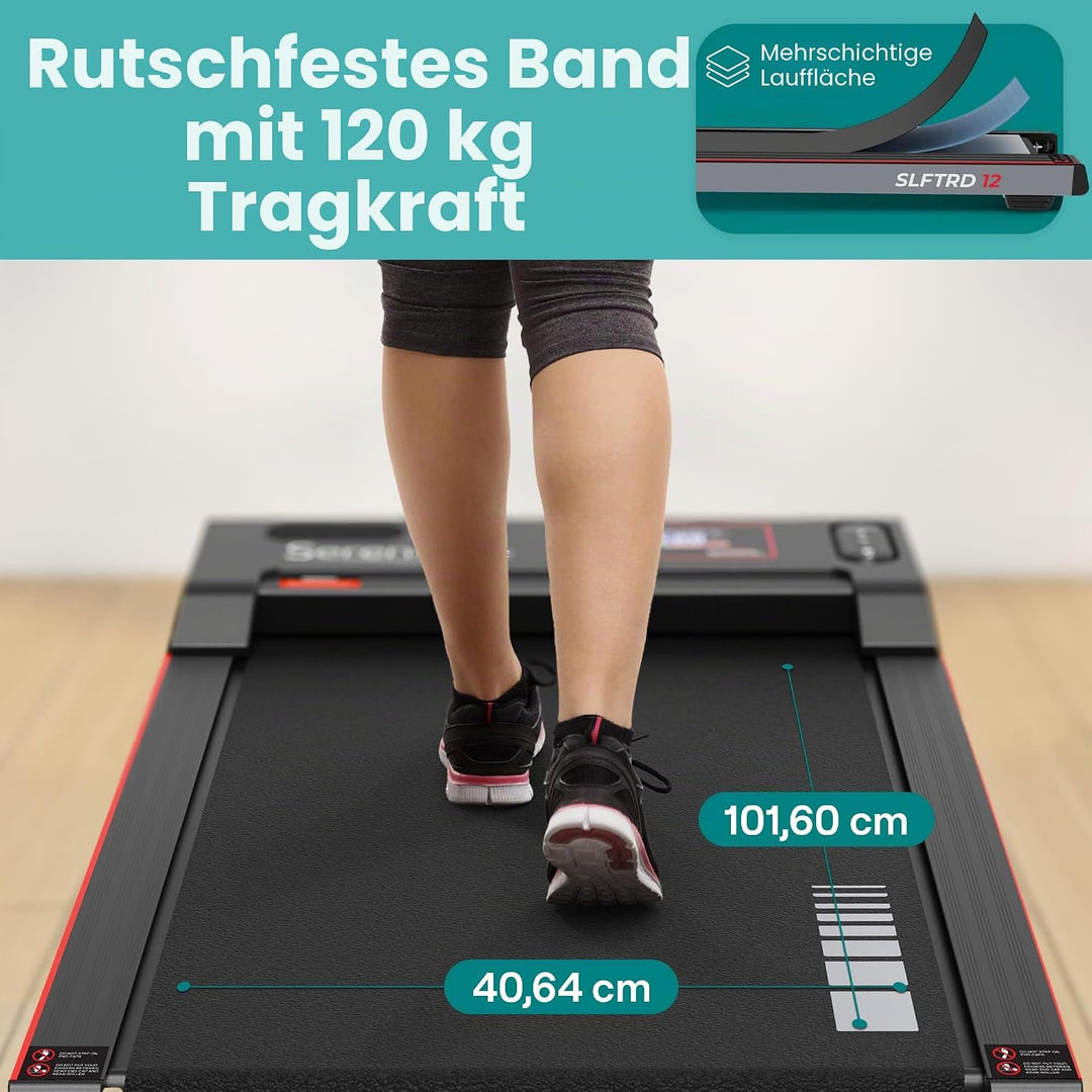 SereneLife Walking Pad, Laufband für Zuhause (Modelle: 8/9,6/10 km/h) – Schreibtisch-Laufband, leise