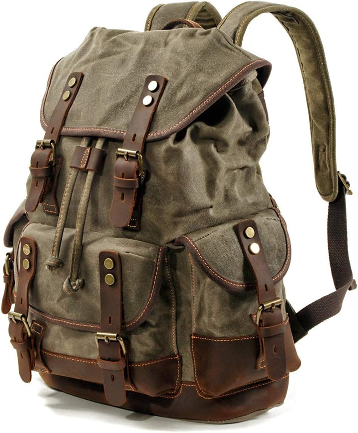 Rucksack Vintage/Canvas Tasche Craftride RG8 für Freizeit 20L grün