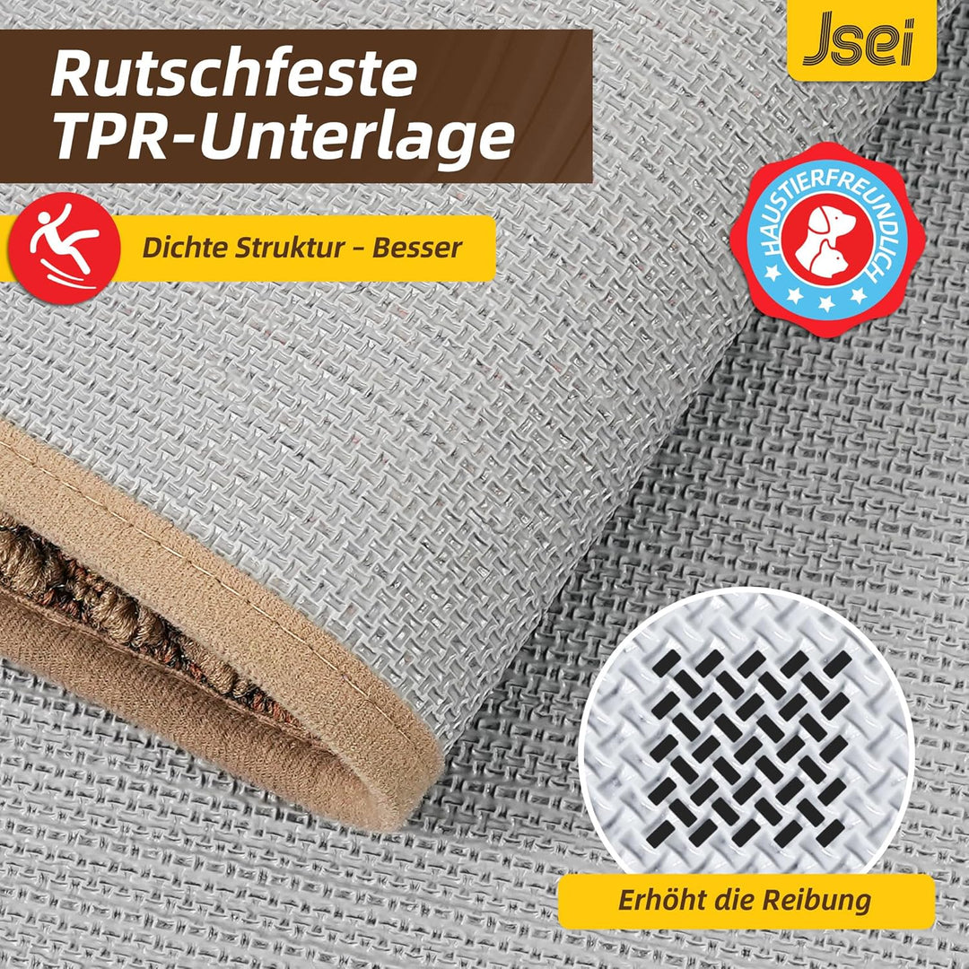 JSEI Fussmatte Innen 60 x 90 cm, Schmutzfangmatte rutschfest waschbar, Türmatte für Haustür Flur Ein