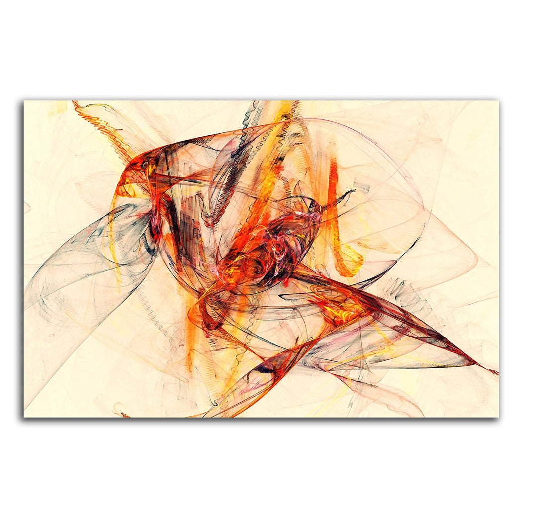 Paul Sinus Art Kunstdruck 60x80cm Abstrakt276 Abstrakte Bilder auf Leinwand Kontraste Linien Muster