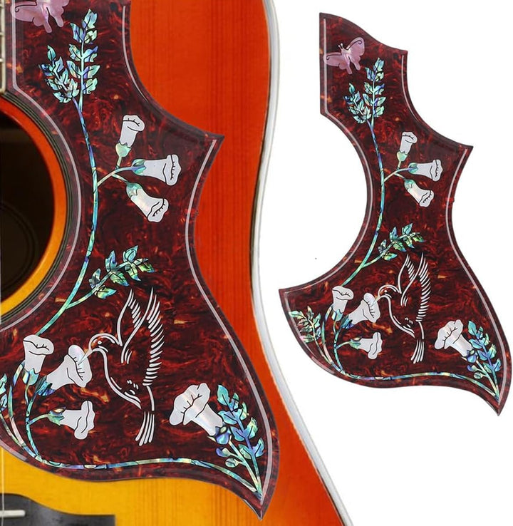 SYLEN Gitarren-Pickguard, selbstklebend, kratzfest, Kolibri-Schlagbrett, 2 mm, Ersatz für Akustikgit