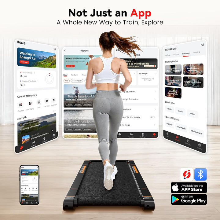 Sperax Klappbares Laufband für Zuhause, Walking Vibration Pad für den Bürogebrauch, Leichtes Klapbar
