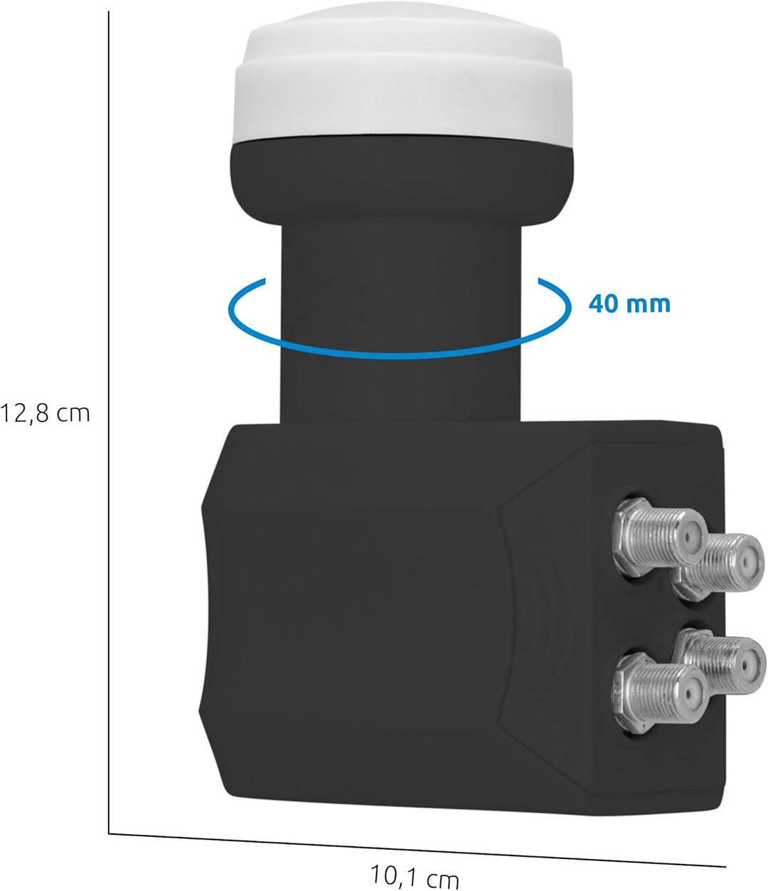 TechniSat Universal-Quattro-LNB mit 40mm Feedaufnahme (Multischalterbetrieb für viele Teilnehmer, ke