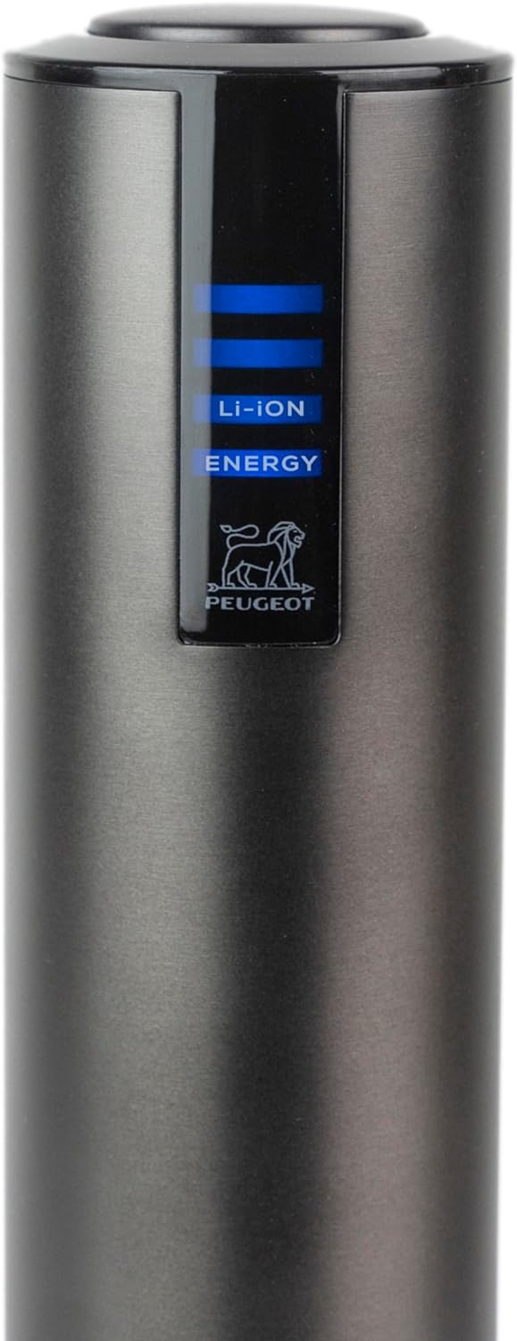 PEUGEOT - Elis Touch - Wiederaufladbarer elektrischer Korkenzieher aus Edelstahl und ABS + Ladeständ