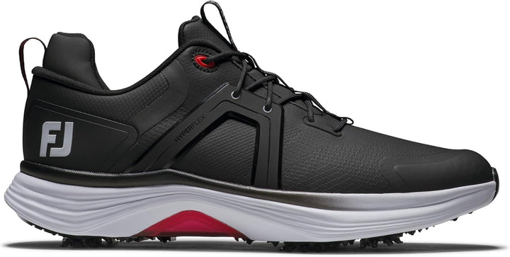 Footjoy Herren Hyperflex Golfschuhe 42.5 EU Schwarz Weiss Rot, 42.5 EU Schwarz Weiß Rot