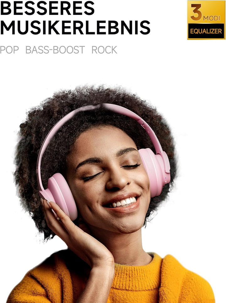 Picun B8 Kopfhörer, kabellos, Bluetooth, 120H Bluetooth-Kopfhörer über Ohr mit 3EQ-Musikmodi, Freisp