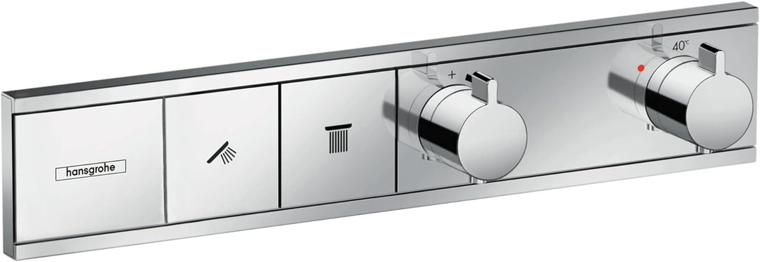 hansgrohe Unterputz Thermostat RainSelect (für 2 Funktionen) chrom Chrom 2 Funktionen, Chrom 2 Funkt