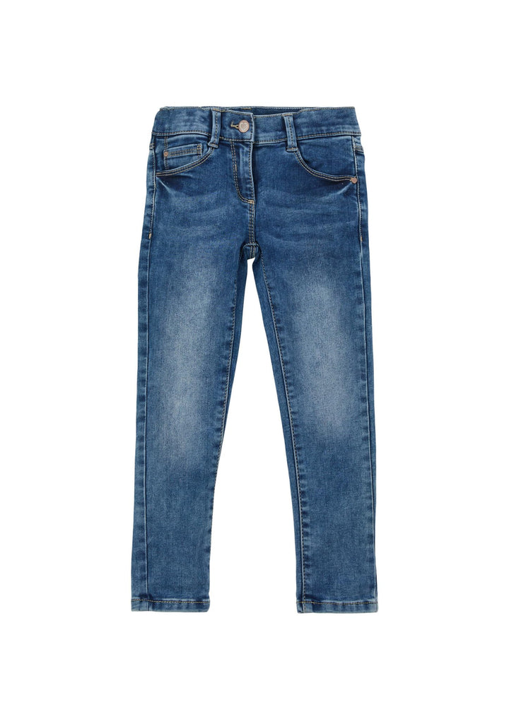 s.Oliver Mädchen Slim: Denim im Used-Look 92 Slim Blau, 92 Slim Blau
