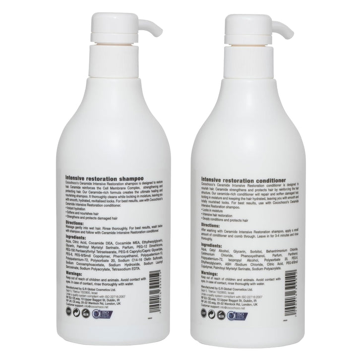 COCOCHOCO Satz Ceramide Shampoo & Haarkur für trockene und brüchige Haare 2x 500ml